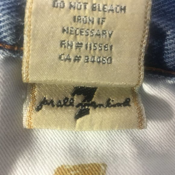 *HOST PICK* 7 FOR ALL MANKIND Standard Straight Distressed Blue Jeans Sz 33 x29 - Picture 12 of 16